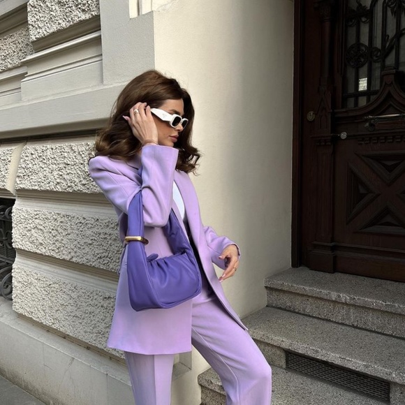 Zara STRAIGHT CUT BELTED BLAZER - Picture 9 of 16